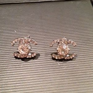 silver color earrings